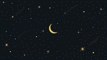 Night sky stars background sparkles vector