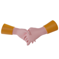 Hand gesture 3d render icon png