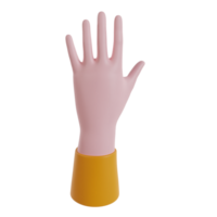 Hand gesture 3d render icon png