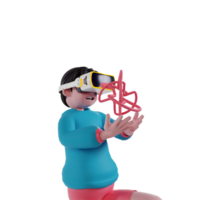 metaverso conceito 3d render ícone png