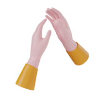 mão gesto 3d render ícone png