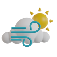 Weather sky cloud 3d render icon png