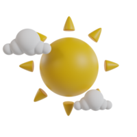 clima céu nuvem 3d render ícone png