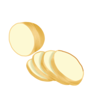 rebanadas de patatas en transparente antecedentes png