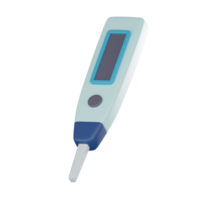 digitaal thermometer 3d icoon voor medisch en gezondheidszorg projecten. 3d geven png