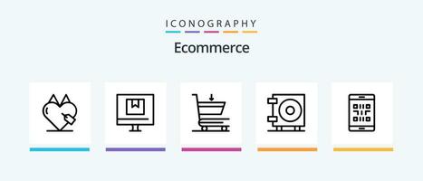 Ecommerce Line 5 Icon Pack Including commerce. shopping icon. fashion. sale. e-commerce. Creative Icons Design vector