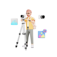 3d personagem ilustração - aventura viagem fotografia e viagem png