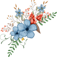 arreglo floral de acuarela png