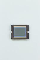 Image sensor inside digital camera, ccd, cmos on white background photo