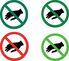 free vector Do Not Touch Sign Vector