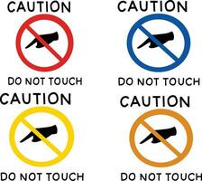 free vector Do Not Touch Sign Vector