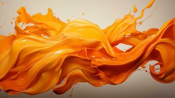 AI generated Orange paint splash background photo