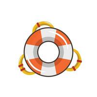 Flat illustration of lifebuoy vector icon for web design element