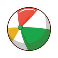 beach ball icon over white background. colorful design vector illustration