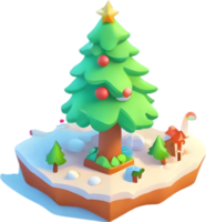 ai generato Natale albero cartone animato ai generativo png