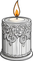 AI generated a candle with ai generative png