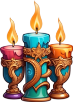 AI generated a candle with ai generative png