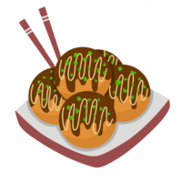 takoyaki japansk gata mat png