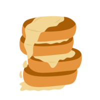 Pancake breakfast menu illustration png