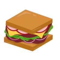 delizioso Sandwich illustrazione con pomodoro e formaggio png