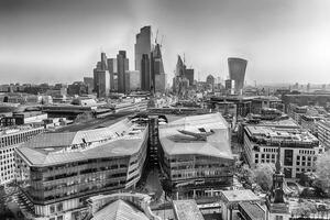 aéreo ver con el ciudad horizonte de Londres, Inglaterra, Reino Unido foto