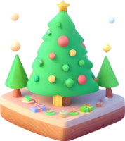 ai generato Natale albero cartone animato ai generativo png