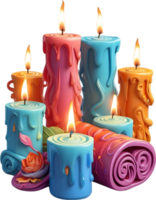 AI generated a candle with ai generative png