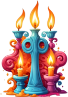 AI generated a candle with ai generative png