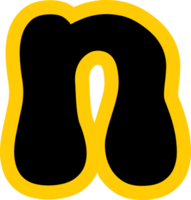 grappig lekker doopvont tekst glyph ontwerp png