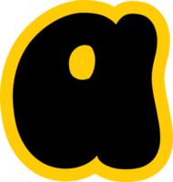 grappig lekker doopvont tekst glyph ontwerp png