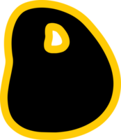 grappig lekker doopvont tekst glyph ontwerp png