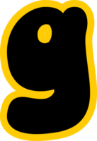 grappig lekker doopvont tekst glyph ontwerp png