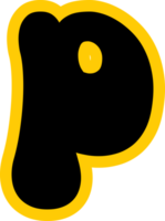 grappig lekker doopvont tekst glyph ontwerp png