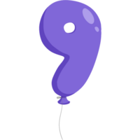 9 aantal ballon ontwerp voor partij nieuw jaar viering festival png