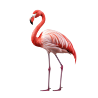 AI generated pink flamingo on transparent background PNG image