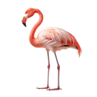 AI generated pink flamingo on transparent background PNG image