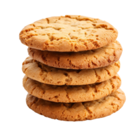 AI generated stack of cookies on transparent background PNG image