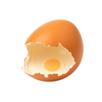 AI generated broken egg isolated on transparent background PNG image