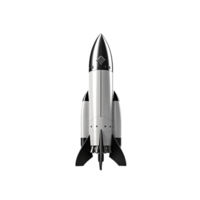 AI generated rocket in space on transparent background PNG image