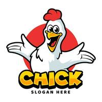 CHICKEN CARTOON MASCOT LOGO TEMPLATE vector