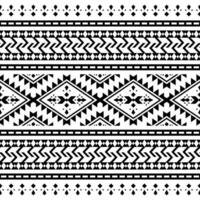 tribal sin costura vector textura. étnico estilo geométrico resumen modelo. negro y blanco colores. diseño para alfombra, cortina, almohada, textil, envase, tela, Manteles, bordado, moda.