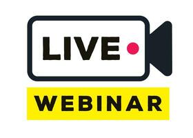 Live webinar vector icon flat style isolated