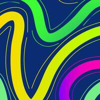 Abstract line color banner neon style on blue background vector
