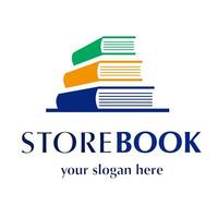 Store book logotype black color isolated vector