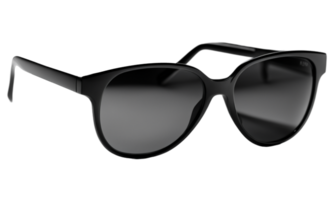 ai generado negro Gafas de sol en transparente antecedentes png