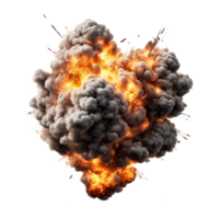 AI generated Explosion Isolated on Transparent Background png