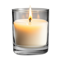 AI generated Candle in a Glass Isolated on Transparent Background png