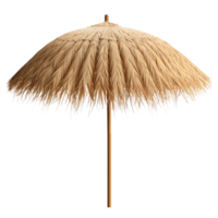 AI generated Straw beach umbrella clip art png