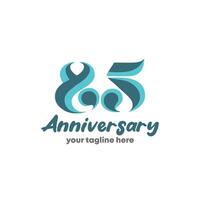 Number 85 logo icon design, 85th birthday logo number, anniversary 85 vector