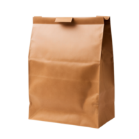 AI generated Brown paper lunch bag clip art png